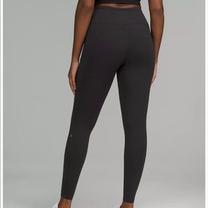 black lulu lemon high rise fast and free leggings